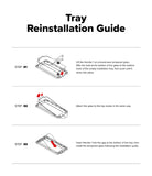 Galaxy S25 Edge Screen Protector | Easy Slide Tempered Glass - Three-step instructional diagram showing how to align and install glass into a tray.