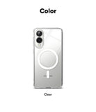 Galaxy S25 Edge Case | Fusion Magnetic - Clear magnetic phone case for Galaxy S25 with a white ring on the back.