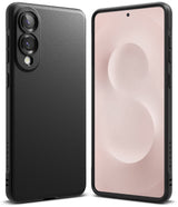 Galaxy S25 Edge Case | Onyx - Black textured phone case shown from back and front views on a white background.