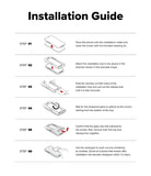 Galaxy S25 FE Screen Protector | Easy Slide Tempered Glass (2P) - Galaxy S25 FE Screen Protector - Six-step illustrated guide showing how to install the tempered glass using an alignment tray.