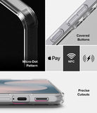 Galaxy S25 FE Case | Fusion Card - Clear phone case features showing micro-dot pattern, covered buttons, and precise cutouts.