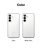 Galaxy S25 FE Case | Fusion - Two Galaxy S25 FE phones in clear and matte clear Fusion cases side by side.