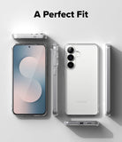 Galaxy S25 FE Case | Fusion Matte - Multiple views of a Galaxy S25 FE in a clear matte case against a white background.
