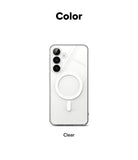 Galaxy S25 FE Case | Fusion Magnetic - Clear phone case with a white magnetic ring on the back for Galaxy S25 FE.