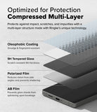 Galaxy S25 Ultra Screen Protector | Easy Slide Privacy Tempered Glass - Galaxy S25 Ultra Screen Protector - Exploded view showing four layers of screen protection over a smartphone.