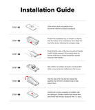 Galaxy S25 Ultra Screen Protector | Easy Slide Privacy Tempered Glass - Galaxy S25 Ultra Screen Protector - Six-step illustrated guide for installing a tempered glass screen protector.