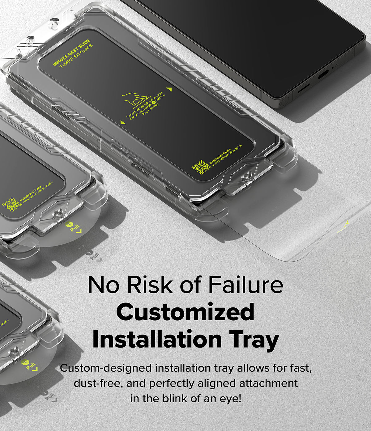 [Bundle] Galaxy S25 Ultra | Rugged Gear Magnetic - Galaxy S25 Ultra screen protector in a clear plastic installation tray.