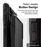 Galaxy S25 Ultra Case | Fusion-X - Close-up of phone case buttons with notched, tactile design for improved usability.