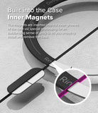 Galaxy S25 Ultra Case | Fusion-X Magnetic - Close-up of magnetic ring embedded in phone case grooves with callout.