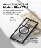 Galaxy S25 Ultra Case | Fusion Bold Magnetic - Comparison of a clear yellowed phone case versus a clear Fusion Bold case.
