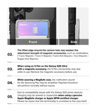 Galaxy S25 Ultra Case | Rugged Gear Magnetic - Front and side views of a magnetic cardholder attached to a phone case.