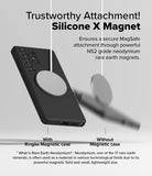 [Bundle] Galaxy S25 Ultra | Silicone Magnetic - Galaxy S25 Ultra | Silicone Magnetic - A phone case securely holding a magnetic disc compared to one falling off.
