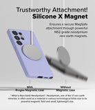 Galaxy S25 Ultra Case | Silicone Magnetic - Comparison showing a magnetic accessory securely attached to a phone case.
