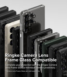 Galaxy S25 Ultra Case | Silicone Magnetic - Multiple phone cases lined up, highlighting individual camera lens protectors.