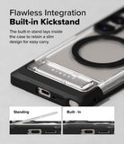 Galaxy S25 Ultra Case | UX Magnetic - Close-up of a phone case with a slim, integrated kickstand and magnetic ring.