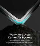 Galaxy S25 Ultra Case | UX Magnetic - Close-up of a phone case corner with highlighted internal air pockets for impact protection.