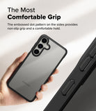Galaxy S25 Case | Fusion Bold - Hand holding a phone case with a matte back and side-grip dot texture for comfort.