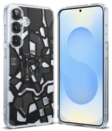 Galaxy S25 Plus Case | Fusion Design - Clear phone case featuring a black Seoul city map graphic with landmarks.