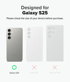 [Bundle] Galaxy S25 | Silicone Magnetic - Galaxy S25 | Silicone Magnetic - Size guide showing Galaxy S25 with a green checkmark and S25+/Ultra with red X marks.