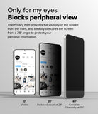 [Bundle] Galaxy S25 Plus | Silicone Magnetic - Three phones showing privacy screen visibility at 0, 28, and 40 degrees.