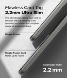 Galaxy S25 Plus Case | Fusion Card - Side view of a slim, transparent phone case with a 2.2mm cardholder slot.