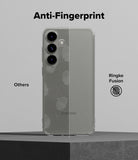 Galaxy S25 Plus Case | Fusion Matte - Comparison showing a fingerprint-covered phone case versus a clean Ringke Fusion case.