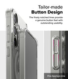 Galaxy S25 Plus Case | Fusion Magnetic - Close-up of clear phone case buttons with highlighted notched design.