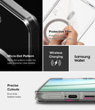 Galaxy S25 Plus Case | Fusion Magnetic - Clear case features, micro-dot pattern, protective film, and precise cutouts.