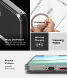 Galaxy S25 Plus Case | Fusion Magnetic Matte - Features showing protective film, micro-dot pattern, and precise cutouts.