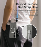 [Bundle] Galaxy S25 | Fusion Magnetic - Person wearing a phone case with a colorful strap and a small bag attached to the duo strap hole.