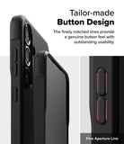 Galaxy S25 Plus Case | Onyx Magnetic - Close-up of phone case buttons with textured, notched edges for tactile feedback.