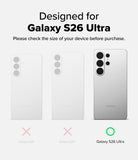 Galaxy S26 Ultra Screen Protector | Easy Slide Privacy Tempered Glass - Galaxy S26 Ultra Screen Protector - Comparison of three Samsung phones showing the S26 Ultra is the correct model.