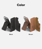 Galaxy S26 Ultra Cover | Folio Stand Wallet Magnetic - Black and brown folio wallet cases with stands for Galaxy S26.