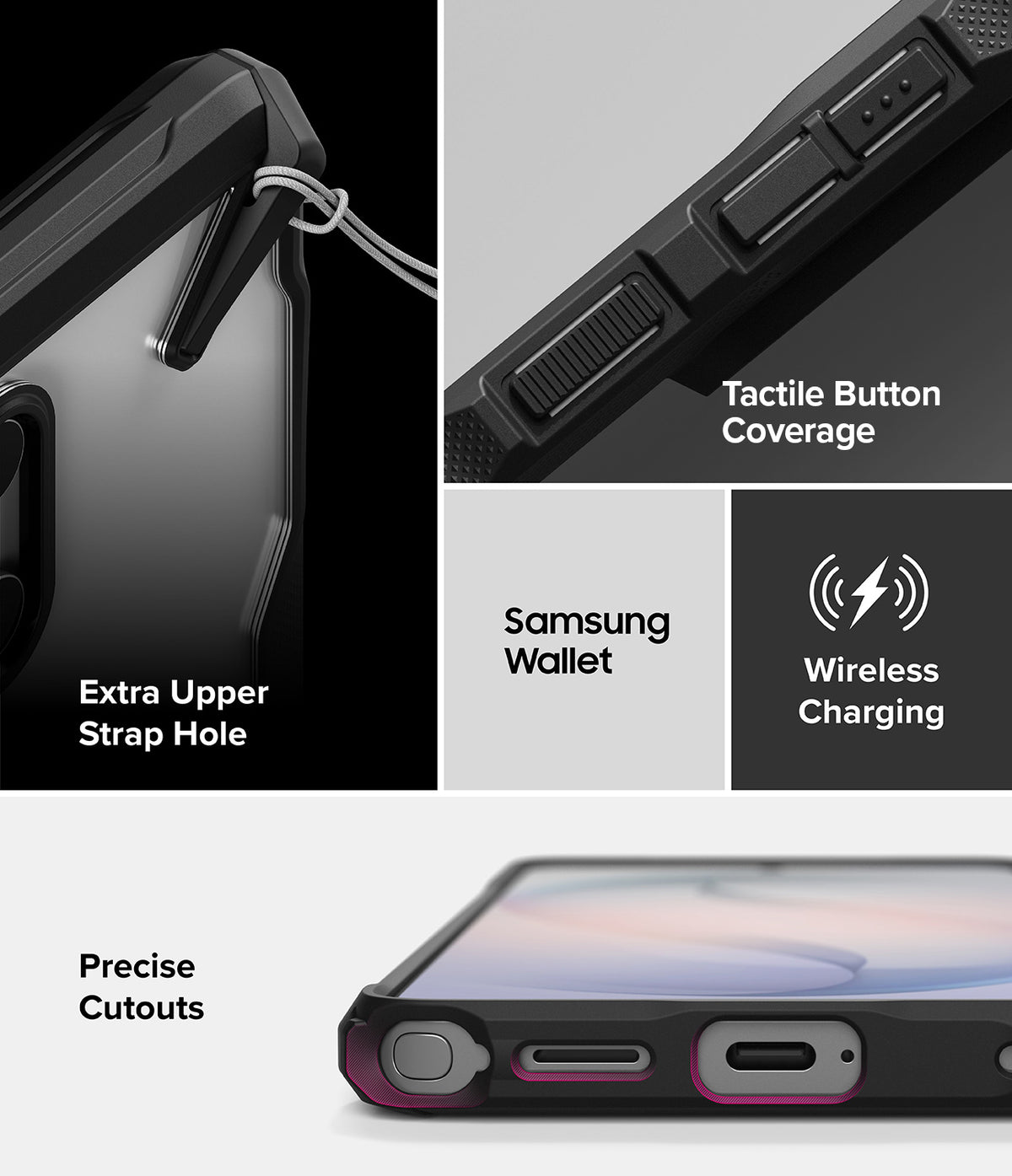 Galaxy S26 Ultra Case | Fusion-X - Features strap hole, tactile buttons, wireless charging support, and precise port cutouts.