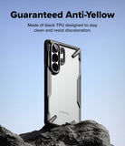 Galaxy S26 Ultra Case | Fusion-X - Black Fusion-X case on a Galaxy S26 Ultra resting on a rock against a blue sky.