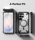 Galaxy S26 Ultra Case | Fusion-X Magnetic - Multiple views of a black protective phone case with a magnetic ring.