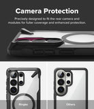 Galaxy S26 Ultra Case | Fusion-X Magnetic - Comparison showing Ringke case camera coverage versus a standard case.