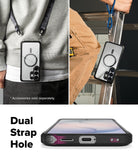 Galaxy S26 Ultra Case | Fusion Bold Magnetic - Clear phone case with magnetic ring, worn with straps and dual holes.