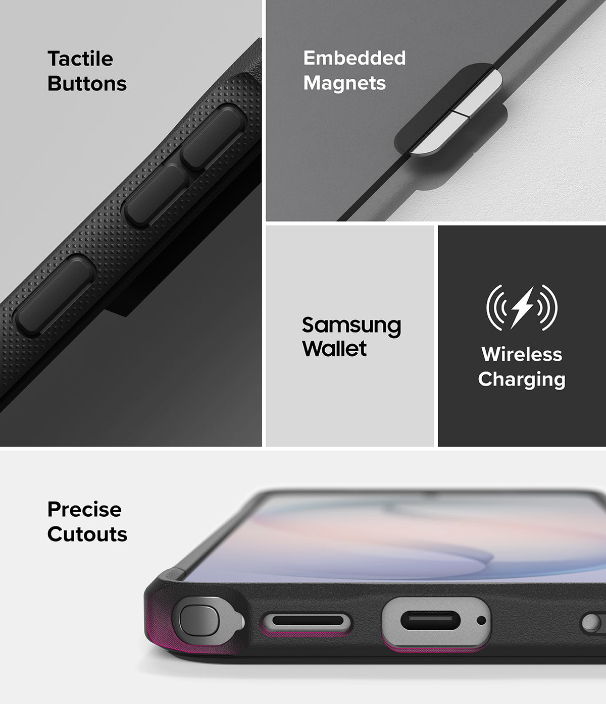 Galaxy S26 Ultra Case | Fusion Bold Magnetic - Features tactile buttons, embedded magnets, wallet compatibility, and precise port cutouts.