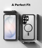 Galaxy S26 Ultra Case | Fusion Bold Magnetic - Multiple views of a clear phone case with a black magnetic ring.