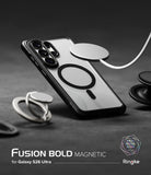 Galaxy S26 Ultra Case | Fusion Bold Magnetic - Clear phone case with magnetic ring, hovering charger, and accessories.
