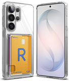 Galaxy S26 Ultra Case | Fusion Card - Clear phone case with a built-in card holder showing a gold card on the back.