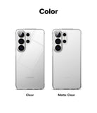 Galaxy S26 Ultra Case | Fusion - Two Galaxy S26 Ultra phones in clear and matte clear protective cases side-by-side.