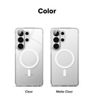 Galaxy S26 Ultra Case | Fusion Magnetic - Comparison of Clear and Matte Clear magnetic phone cases for Galaxy S26 Ultra.