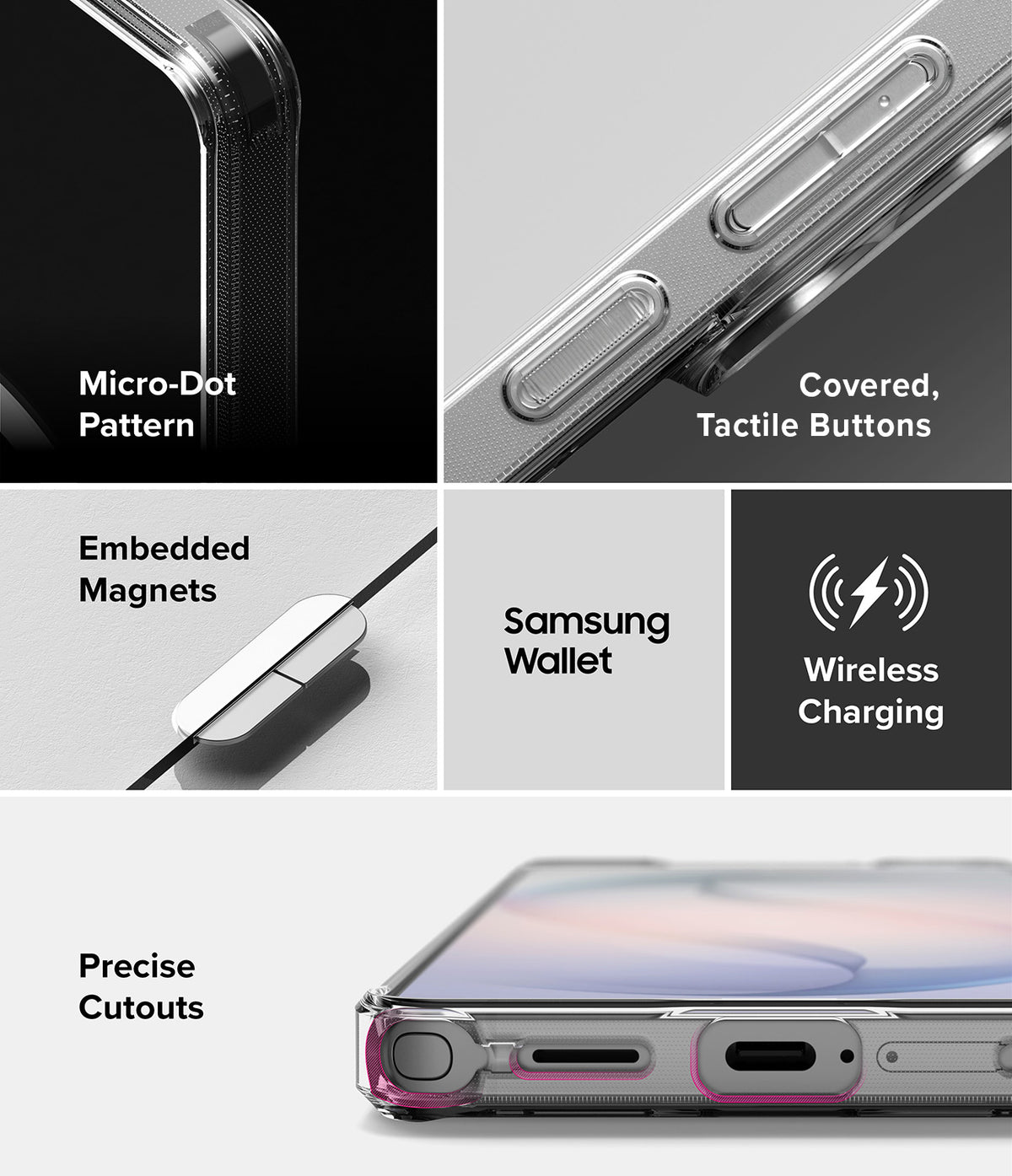 Galaxy S26 Ultra Case | Fusion Magnetic - Features micro-dot pattern, tactile buttons, magnets, and precise port cutouts.
