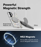 Galaxy S26 Ultra Case | Fusion Design Magnetic - Floral phone case attached to a magnetic disc, showing N52 magnet ring.