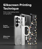 [Bundle] Galaxy S26 Ultra | Fusion Design Magnetic - Galaxy S26 Ultra | Fusion Design Magnetic - Phone case with magnetic ring and floral silkscreen print on a smartphone.