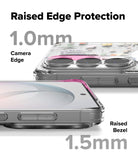 Galaxy S26 Ultra Case | Fusion Design Magnetic - Clear phone case showing 1.0mm camera and 1.5mm screen raised edges.