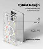 Galaxy S26 Ultra Case | Fusion Design Magnetic - Floral clear phone case with magnetic ring, highlighting hybrid build.