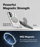 [Bundle] Galaxy S26 Ultra | Fusion Design Magnetic - A magnetic phone case holding a disc while another falls away.